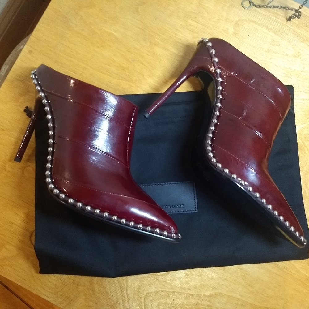 Alexander Wang Eri Mule Oxblood Eel shoes - Picture 3 of 10